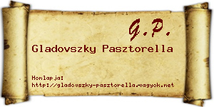 Gladovszky Pasztorella névjegykártya
